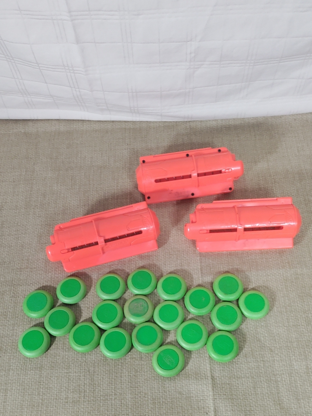 Nerf vortex spare magazines / Magazine With Discs Lot of 3 Holds 10 Discs Each